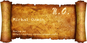 Mirkai Ozmin névjegykártya